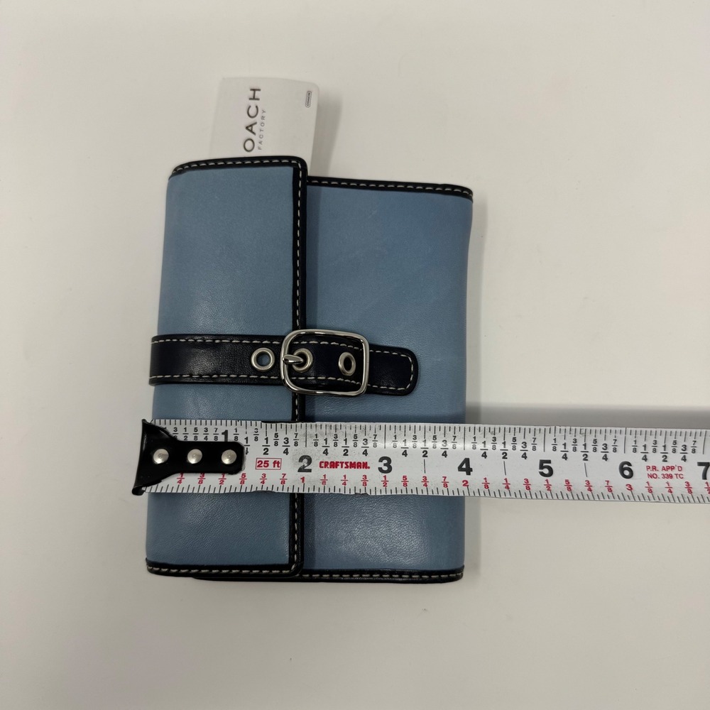 Coach Light Blue and Black Wallet NWT - Picture 9 of 9